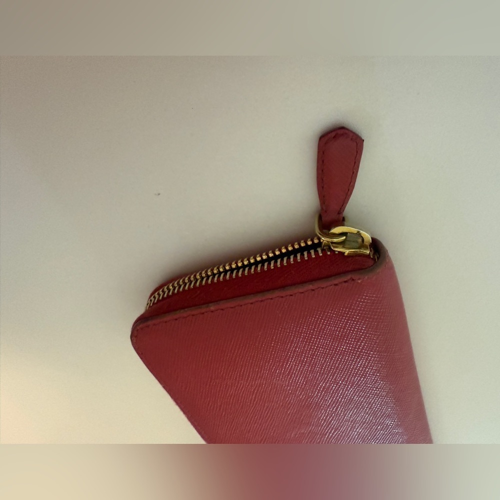 Prada Saffiano Leather Zip-Around Long Wallet – Pink Authentic - Picture 13 of 16